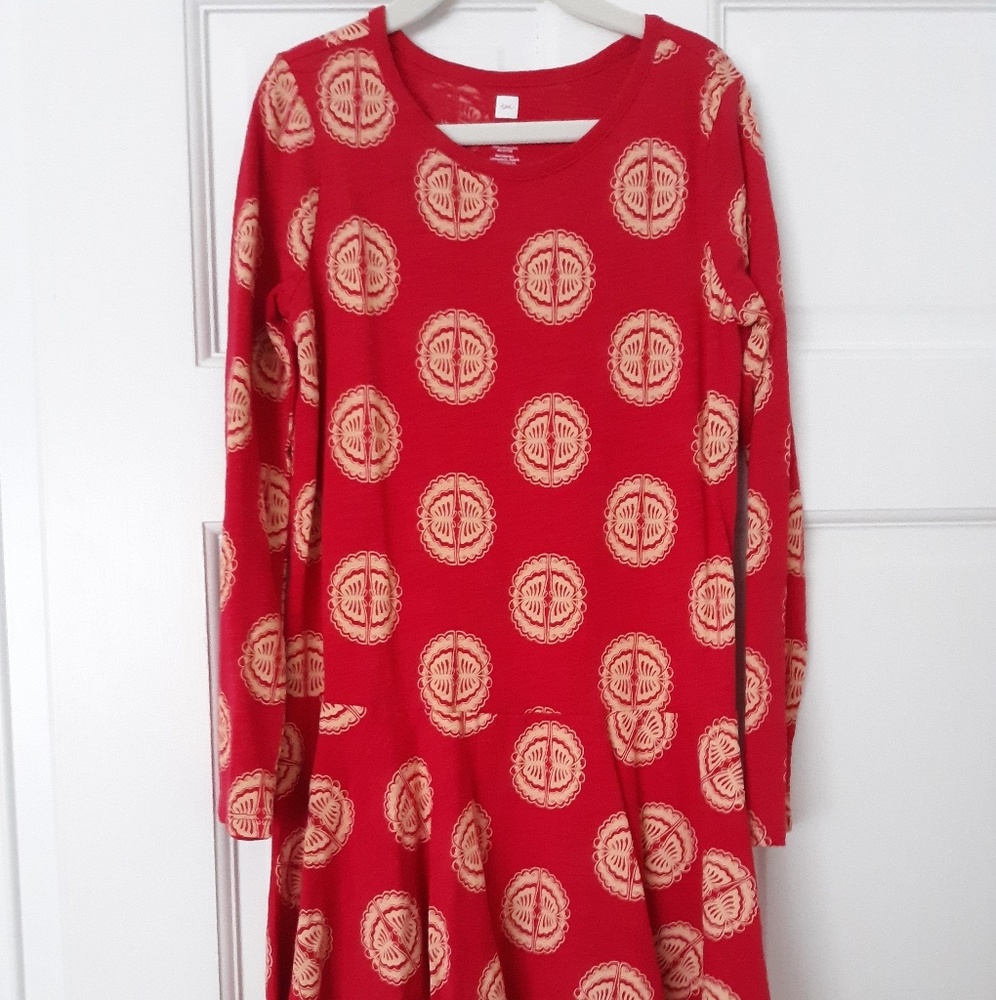 Red Tea girls dress